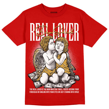 Red Sneakers DopeSkill Red T-shirt Real Lover Graphic Streetwear