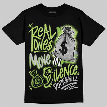 Air Max 95 Big Bubble Neon Yellow DopeSkill T-Shirt Real Ones Move In Silence Graphic Streetwear - Black