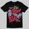 Jordan 5 Low “Peanut Butter Jelly” DopeSkill T-Shirt No Money No Love Typo Graphic Streetwear - Black