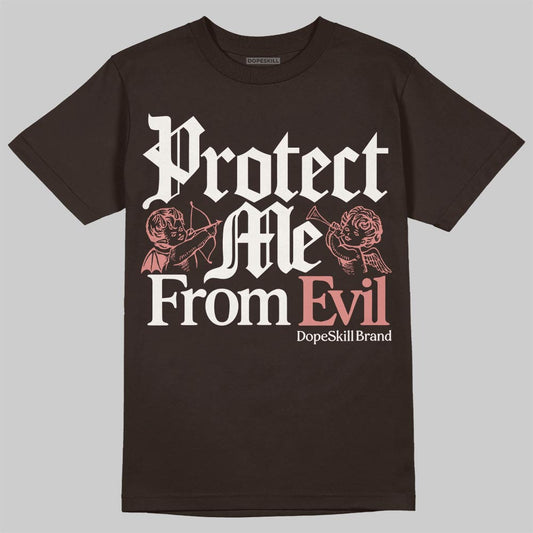 Jordan 1 High OG “Baroque Brown” DopeSkill T-Shirt Protect Me From Evil Graphic Streetwear - Dark Chocolate