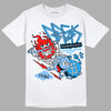 Jordan 9 Powder Blue DopeSkill T-Shirt Break Through Graphic Streetwear - White 