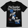 Jordan 3 "True Blue" DopeSkill T-Shirt Play together, Stay together Graphic Streetwear - Black