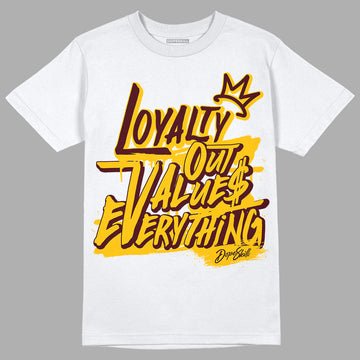 Dunk Yellow Bordeaux DopeSkill T-Shirt LOVE Graphic Streetwear - White