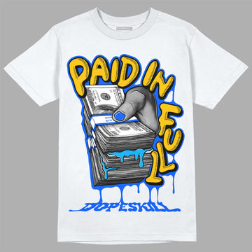 Royal Blue Sneakers DopeSkill T-Shirt Paid In Full Graphic Streetwear - White