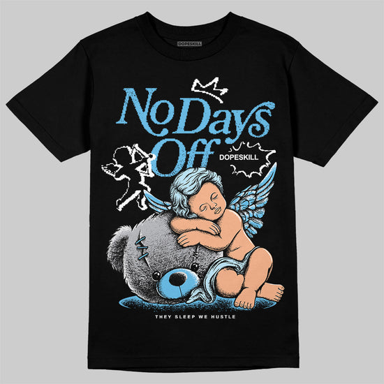 Jordan 11 Retro Legend Blue DopeSkill T-Shirt New No Days Off Graphic Streetwear - Black