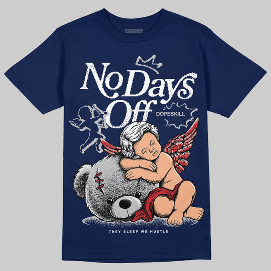 Jordan 4 SB “Summit White/Navy” DopeSkill T-Shirt New No Days Off Graphic Streetwear - White