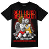 Red Sneakers DopeSkill T-Shirt Real Lover Graphic Streetwear - Black