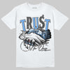 Jordan 5 Black University Blue DopeSkill T-Shirt Trust No One Graphic Streetwear - White