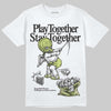 Jordan 5 “Luminous Green” DopeSkill T-Shirt Play together, Stay together Graphic Streetwear - White