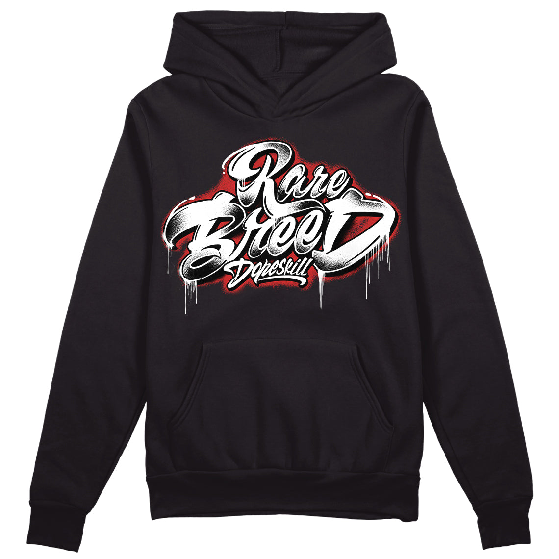 Jordan 1 High OG “Black/White” DopeSkill Hoodie Sweatshirt Rare Breed Type Graphic Streetwear - Black