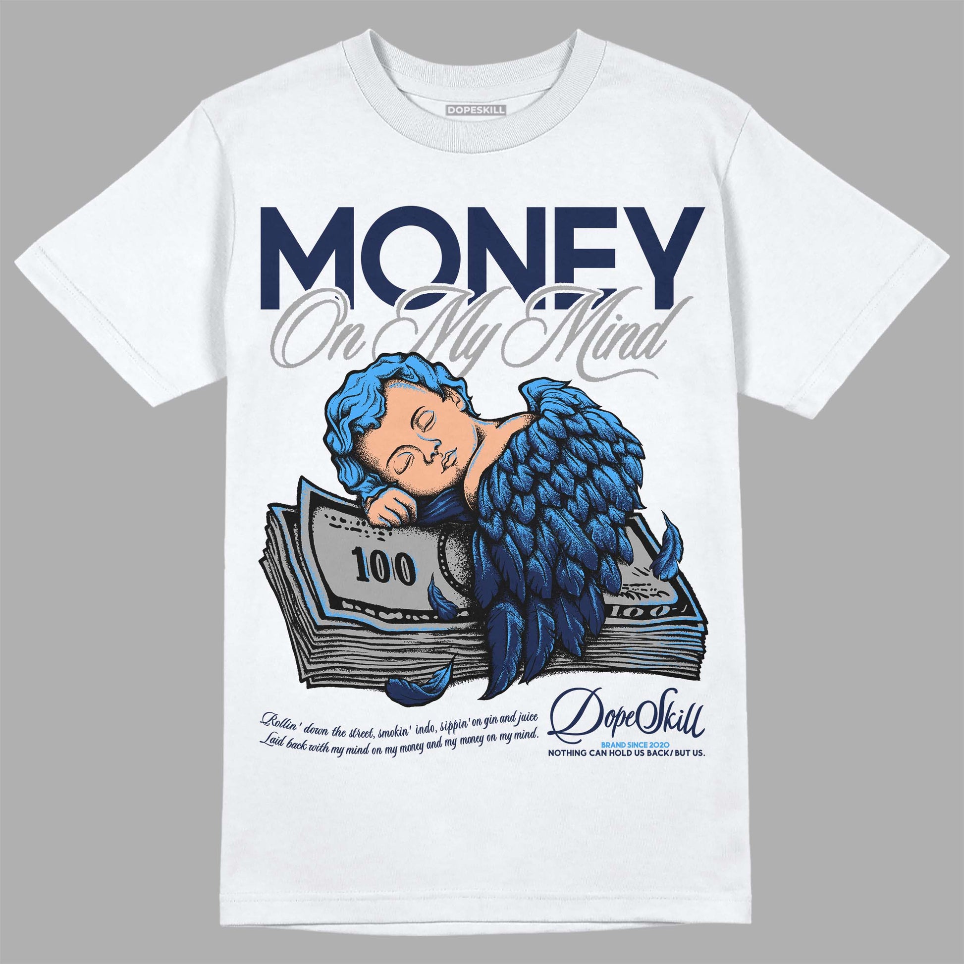 Jordan 3 "Midnight Navy" DopeSkill T-Shirt MOMM Graphic Streetwear - White