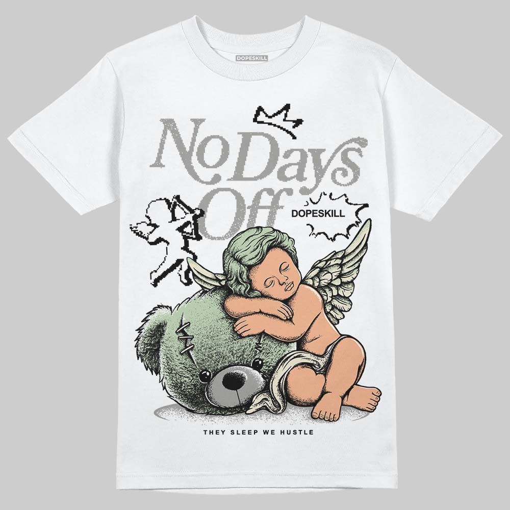 Jordan 4 WMNS “Seafoam” (2025) DopeSkill T-Shirt New No Days Off Graphic Streetwear - White
