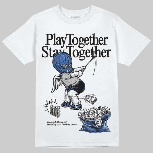 Awake NY x Jordan 5 Retro 'Black Racer Blue' DopeSkill T-Shirt Play together, Stay together Graphic Streetwear - White 