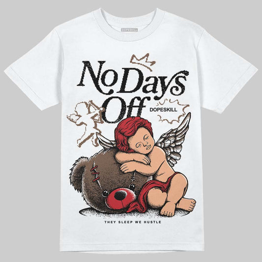 Jordan 9 'Olive' DopeSkill T-Shirt New No Days Off Graphic Streetwear - White