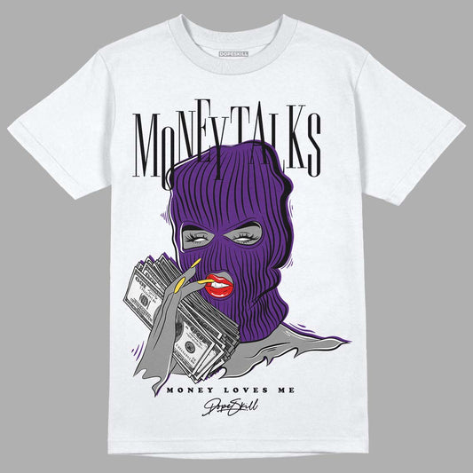 Jordan 12 “Field Purple” DopeSkill T-Shirt Money Talks Graphic Streetwear - White