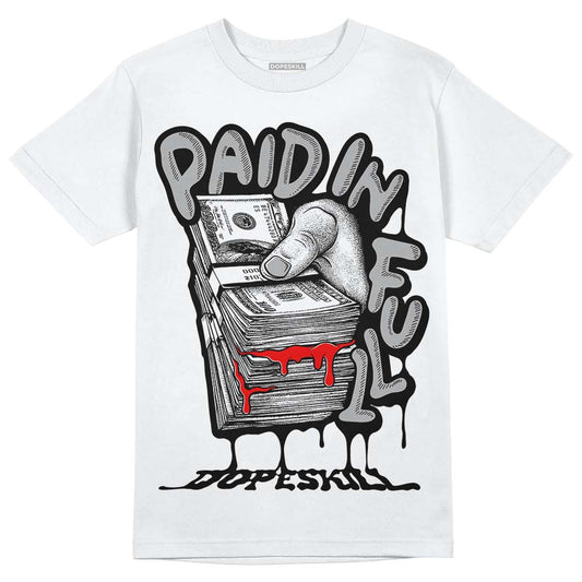 Jordan 1 Low OG “Shadow” DopeSkill T-Shirt Paid In Full Graphic Streetwear - White 