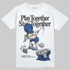 Jordan 1 Low Travis Scott x Fragment DopeSkill T-Shirt Play together, Stay together Graphic Streetwear - White