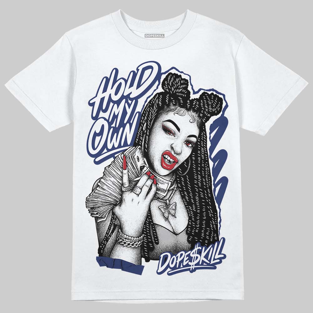 Jordan 1 High OG Rare Air "Deep Royal Blue" DopeSkill T-Shirt New H.M.O Graphic Streetwear - White