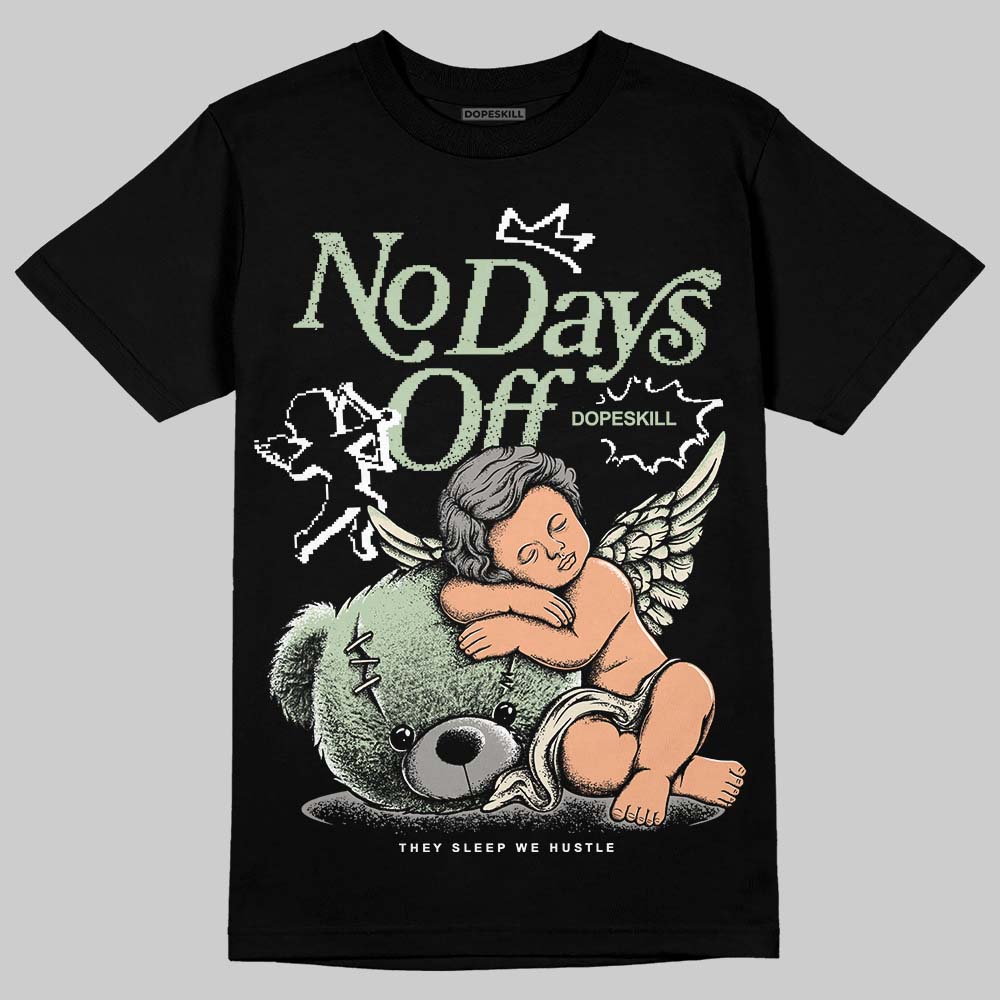 Jordan 4 WMNS “Seafoam” (2025) DopeSkill T-Shirt New No Days Off Graphic Streetwear - Black