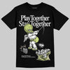 Jordan 5 “Luminous Green” DopeSkill T-Shirt Play together, Stay together Graphic Streetwear - Black