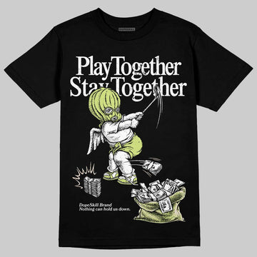 Jordan 5 “Luminous Green” DopeSkill T-Shirt Play together, Stay together Graphic Streetwear - Black