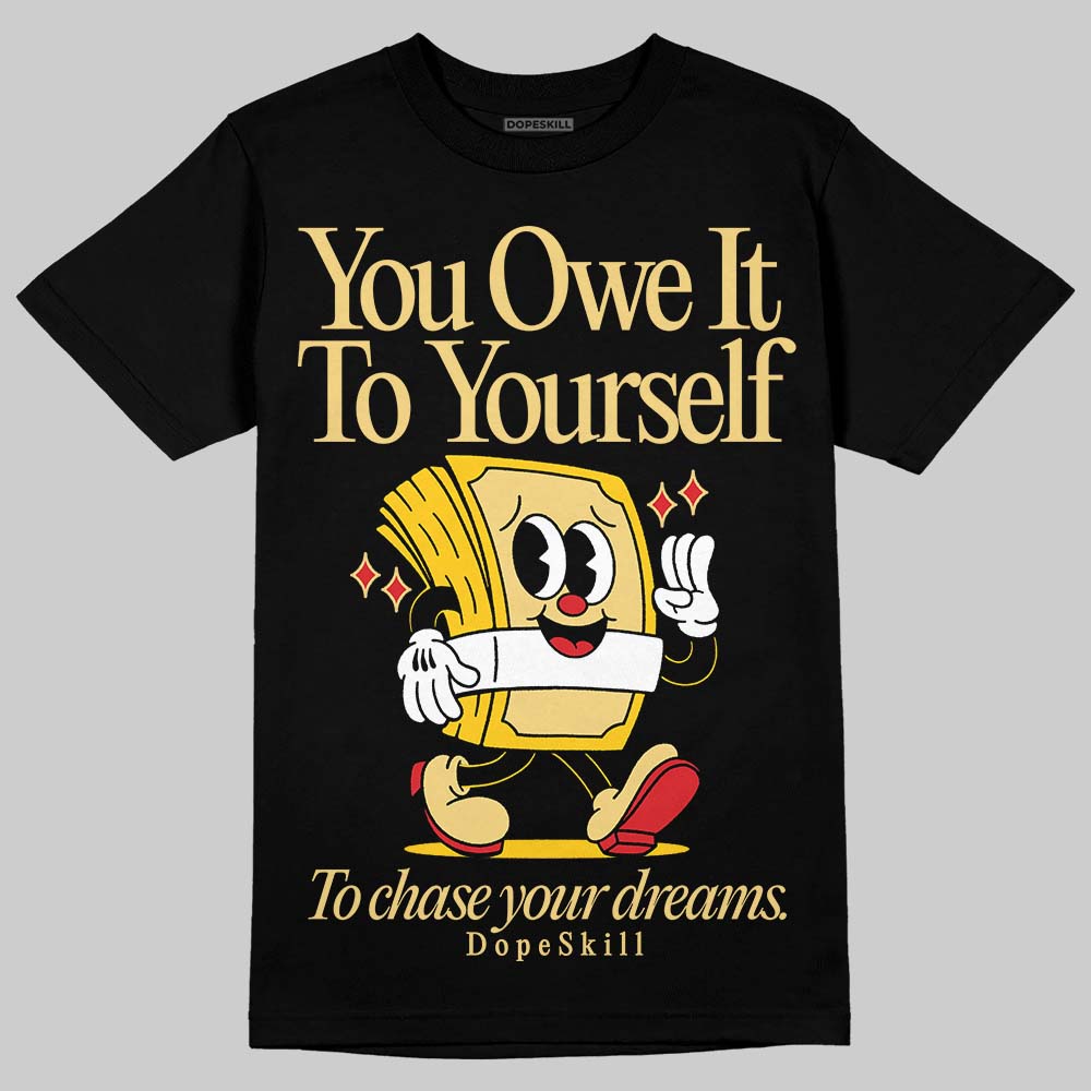 Quai 54 x Air Jordan 1 Retro Low OG Tour Yellow Black DopeSkill T-Shirt Owe It To Yourself Graphic Streetwear - Black