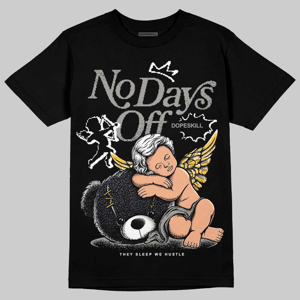 Jordan 3 Retro Black Cat DopeSkill T-Shirt New No Days Off Graphic Streetwear - Black