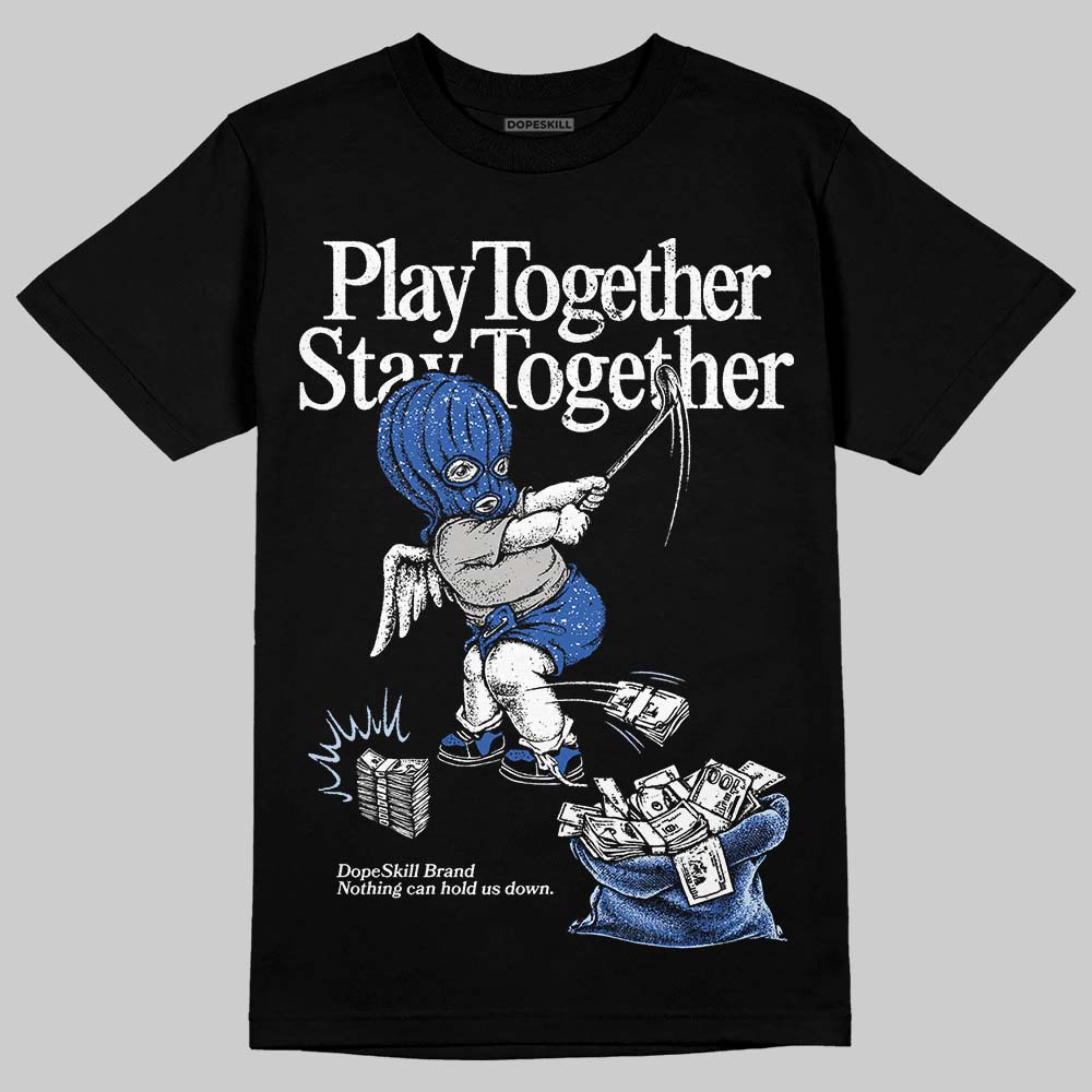 Awake NY x Jordan 5 Retro 'Black Racer Blue' DopeSkill T-Shirt Play together, Stay together Graphic Streetwear - Black