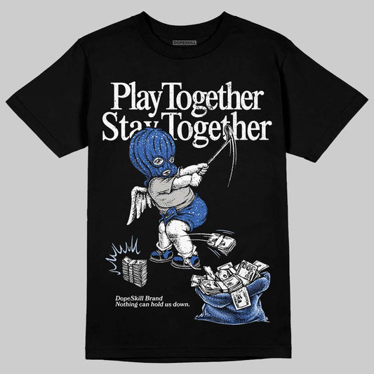 Awake NY x Jordan 5 Retro 'Black Racer Blue' DopeSkill T-Shirt Play together, Stay together Graphic Streetwear - Black