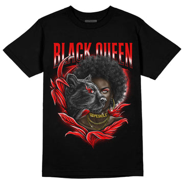 Jordan 1 Retro High OG "Satin Bred" DopeSkill T-Shirt New Black Queen Graphic Streetwear - Black