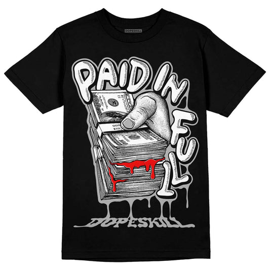 Jordan 1 Low OG “Shadow” DopeSkill T-Shirt Paid In Full Graphic Streetwear - Black