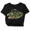 Jordan 4 Retro SE Craft Medium Olive DopeSkill Women's Crop Top Rare Breed Type Graphic Streetwear - Black