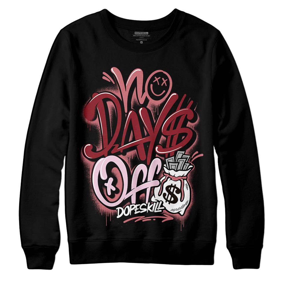 Valentine's Day Collection DopeSkill Sweatshirt No Days Off Graphic Streetwear - Black