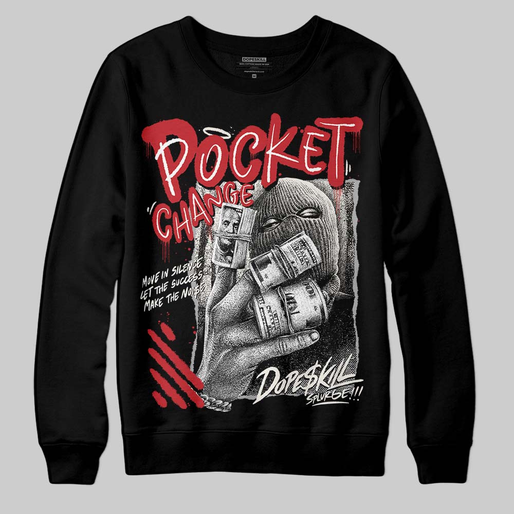 Jordan 4 “Flight Club” DopeSkill Sweatshirt Pocket Change Graphic Streetwear - Black
