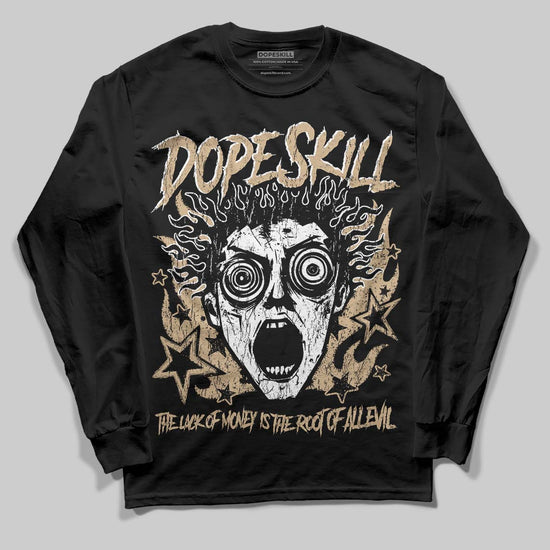 TAN Sneakers DopeSkill Long Sleeve T-Shirt Root of Evil Graphic Streetwear - Black