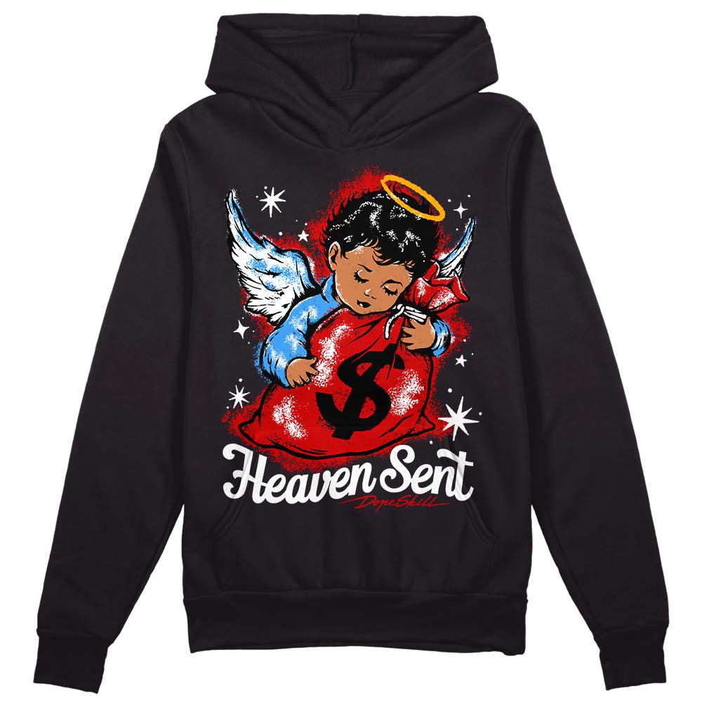 Jordan 1 Retro Low "Black Toe" DopeSkill Hoodie Sweatshirt Heaven Sent Graphic Streetwear - Black