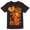 Jordan 12 Retro Brilliant Orange DopeSkill T-Shirt Love Sick Graphic Streetwear - Black