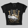 Jordan 6 “Pearl” DopeSkill Women's Crop Top Trust No One Graphic Streetwear  Black