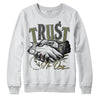 Jordan 4 Retro SE Craft Medium Olive DopeSkill Sweatshirt Trust No One Graphic Streetwear - White