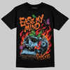 Orange, Black and White Sneakers DopeSkill T-Shirt Ease My Mind Graphic Streetwear - Black