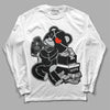 Jordan 4 Black Canvas DopeSkill Long Sleeve T-Shirt Bear Steals Sneaker Graphic Streetwear - White