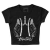 Jordan 1 Low OG “Shadow” DopeSkill Women's Crop Top Breathe Graphic Streetwear - Black