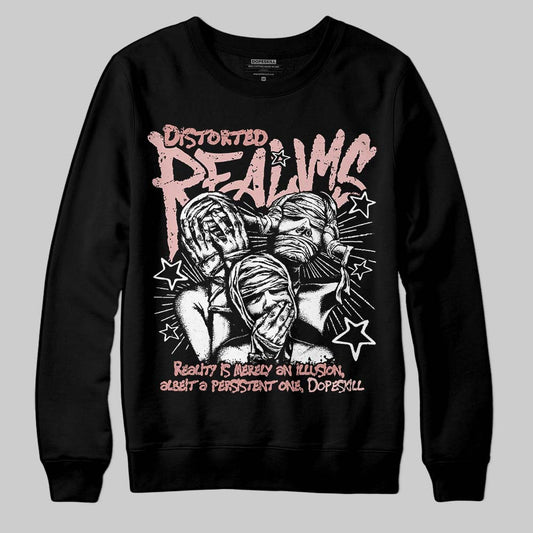 Jordan 40 “Dusty Rose” DopeSkill Sweatshirt Distorted Realms Graphic Streetwear - Black