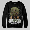 Olive Sneakers DopeSkill Sweatshirt New Trapped Graphic Streetwear - Black