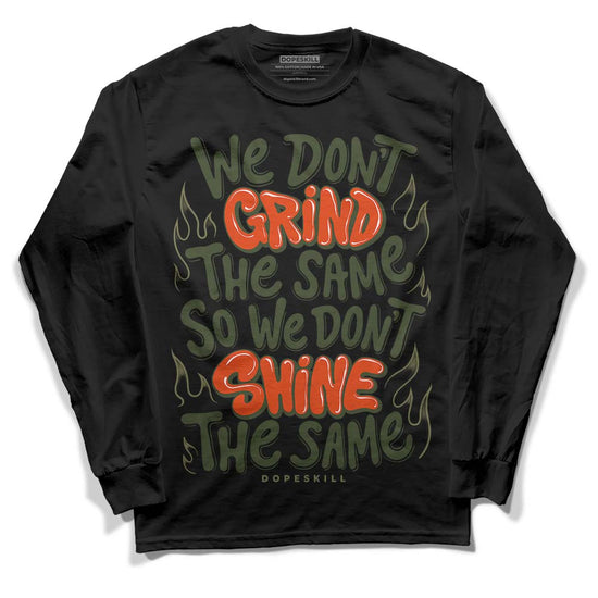 Olive Sneakers DopeSkill Long Sleeve T-Shirt Grind Shine Graphic Streetwear - Black