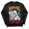 Jordan 1 Mid GS 'Six Championships DopeSkill Long Sleeve T-Shirt Sorry I've Been Trappin Graphic Streetwear - Black