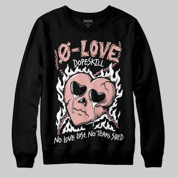 Jordan 1 Low OG “Rust Pink” DopeSkill Sweatshirt Crying Heart Graphic Streetwear - Black