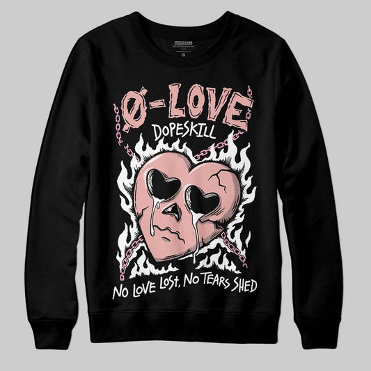 Jordan 1 Low OG “Rust Pink” DopeSkill Sweatshirt Crying Heart Graphic Streetwear - Black