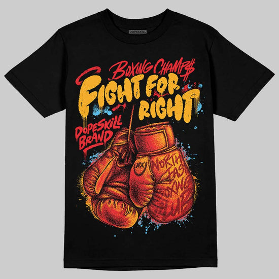 Red Sneakers DopeSkill T-Shirt Fight For Right Graphic Streetwear - black