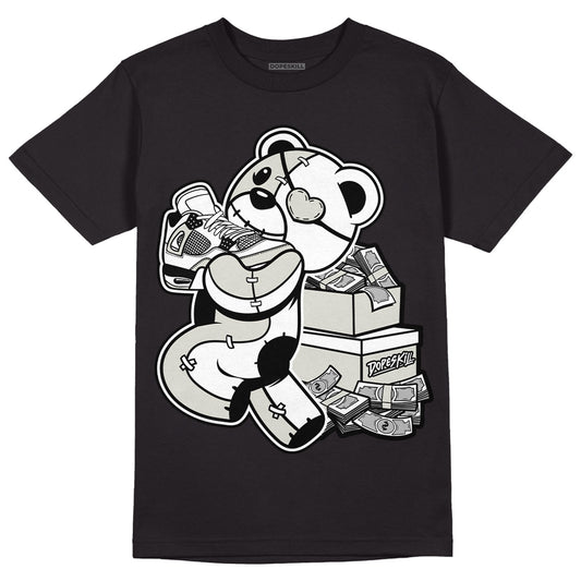 Jordan 4 Military Black DopeSkill T-Shirt Bear Steals Sneaker Graphic Streetwear - Black